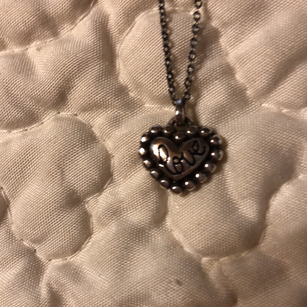 Brighton silver heart necklace in great condition